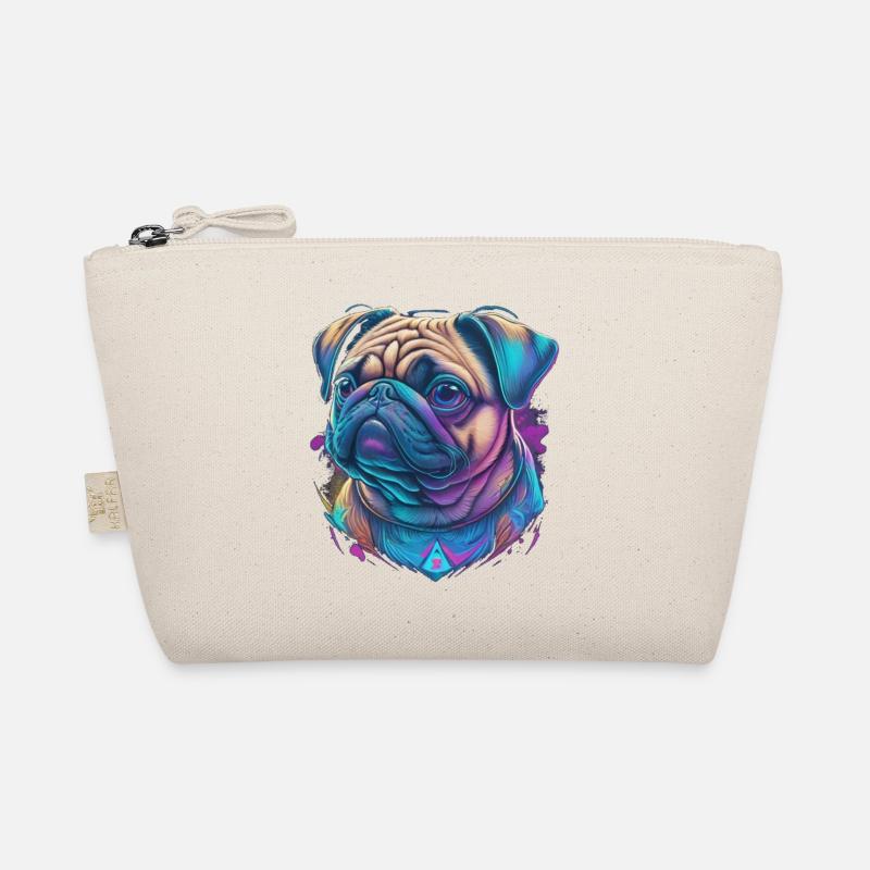 Pug Head Organic Pouch