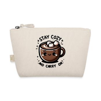Stay cozy and Carry on - Organic Pouch - nature - Front