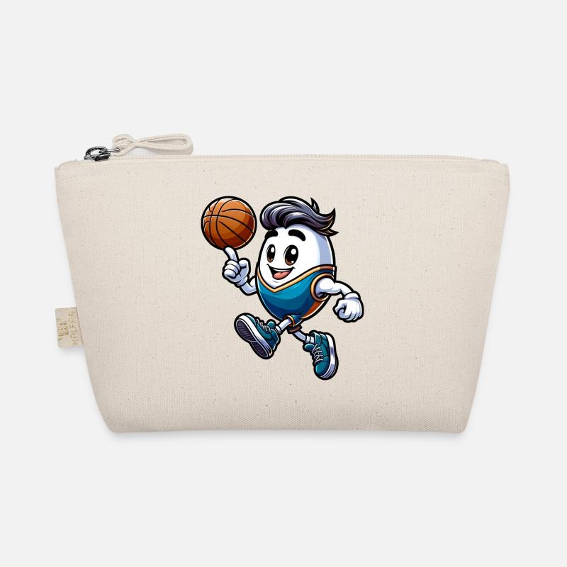 Easter Basketball Egg Sporty Easter Egg Decoration Organic Pouch