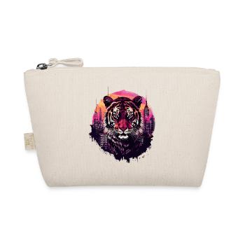 tiger, tiger head, big cat, predator, city, neon - Organic Pouch - nature - Front
