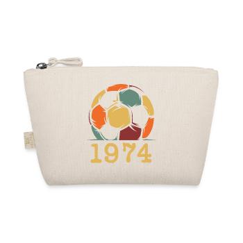 vintage retro Fußball 1974 Jubiläum Geburtstag - Bio-Täschchen - Natur - Vorne