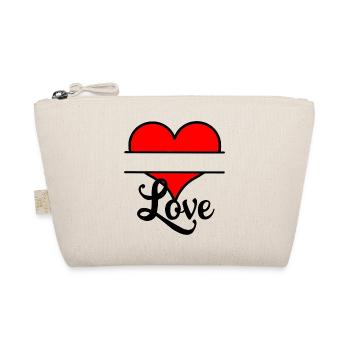 Coeur de logo avec espace de texte - Trousse biologique - nature - Devant