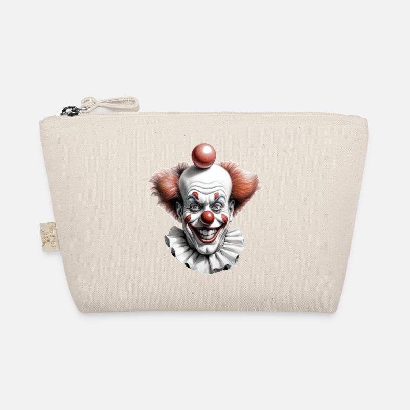 Clown Gesicht - Bio-Täschchen - Natur