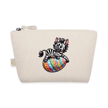 Easter Zebra Easter Egg Comic - Organic Pouch - nature - Front