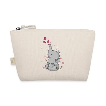 Sweet Little Elephant Of Love - Organic Pouch - nature - Front