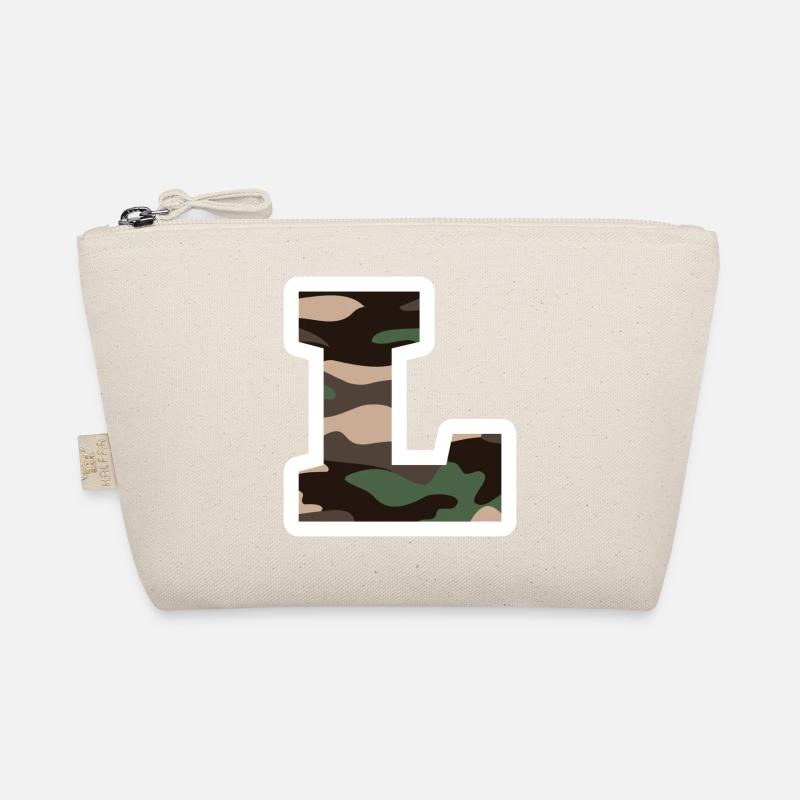 Buchstabe L Militärtarnung - Geschenkidee Bio-Täschchen