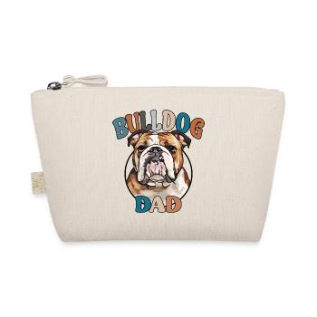 English Bulldog Dad Dogs Dog Father's Day Wilsigns - Organic Pouch - nature - Front
