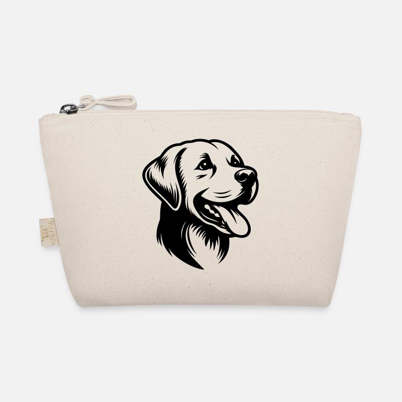 Labrador Drawing Head Organic Pouch