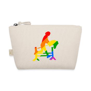 colorful hobby horse hobby horse hobby horsing - Organic Pouch - nature - Front