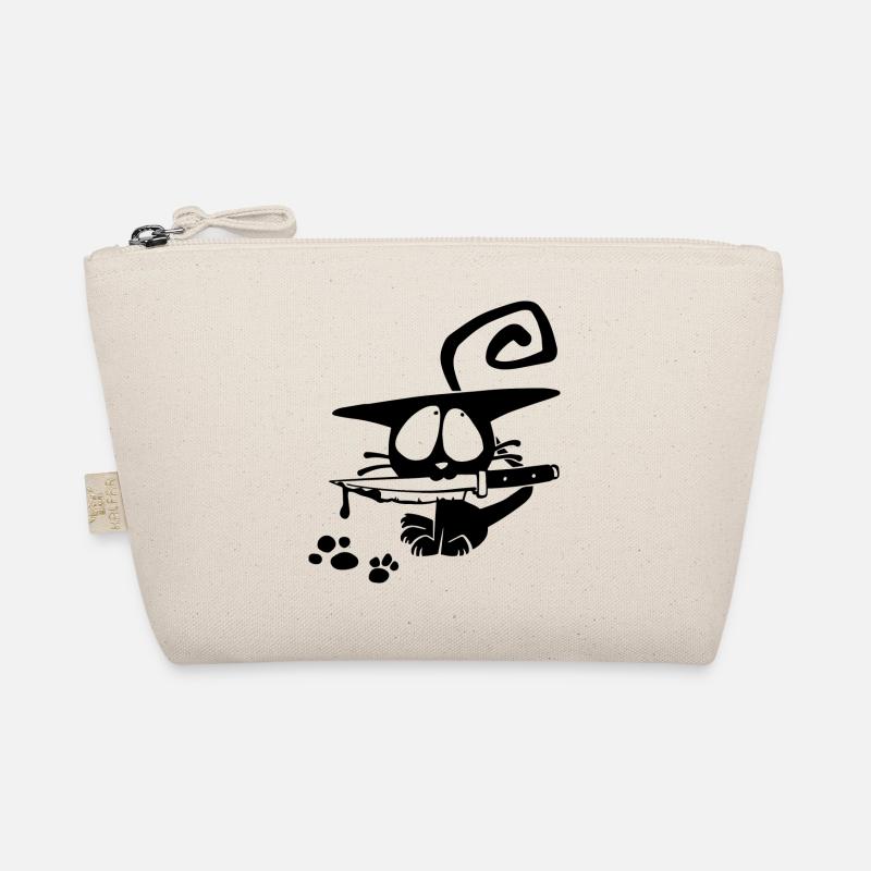Cat With Knife Organic Pouch