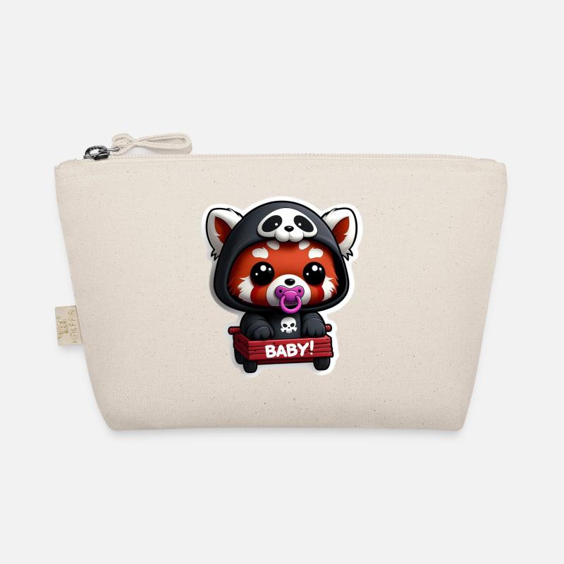 Panda bébé en capuche noir Trousse biologique