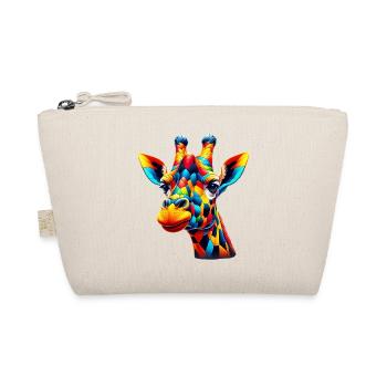 Giraffe colored and painted like Harlequin - Organic Pouch - nature - Front