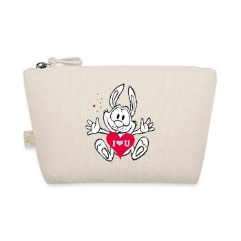 I love you heart - Organic Pouch - nature - Front