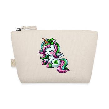 St. Patrick's Day Einhorn Feier Design - Bio-Täschchen - Natur - Vorne