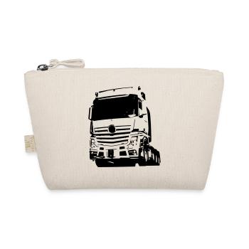 German Truck Silhouette - Organic Pouch - nature - Front