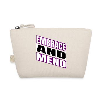 awesome providing support happy funny quote - Organic Pouch - nature - Front