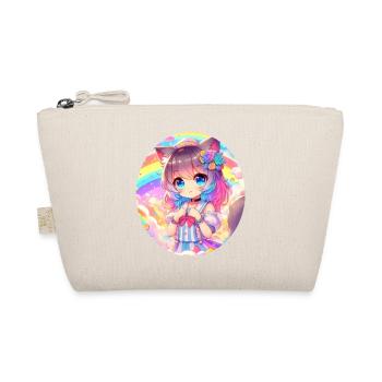 A cute anime girl in a cloud garden - Organic Pouch - nature - Front