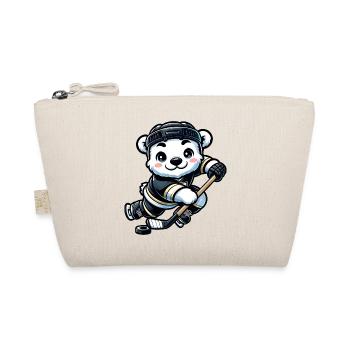 Eisbär Hockeyverein Hockeyspieler Polarbär - Bio-Täschchen - Natur - Vorne