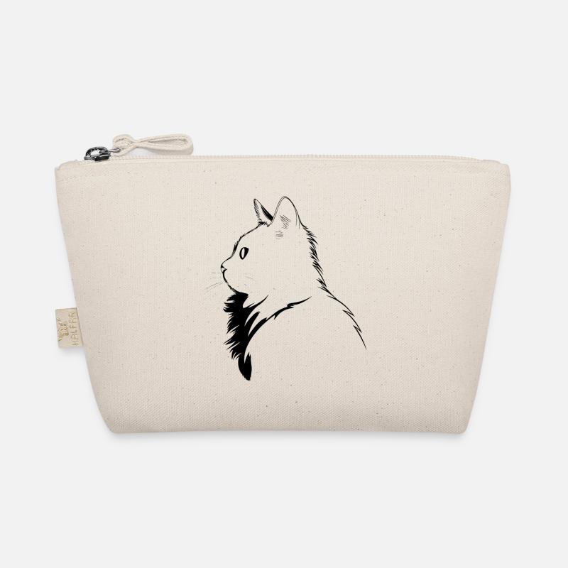 Cat, Cat Motif Organic Pouch