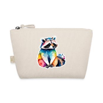 Raccoon Watercolor Illustration - Organic Pouch - nature - Front