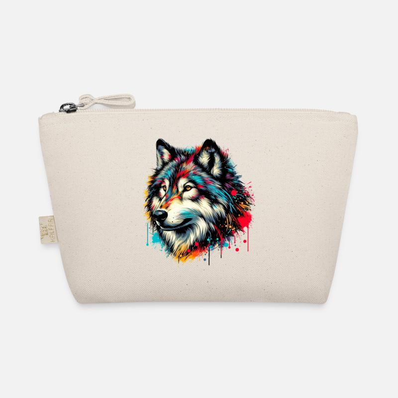 Wolf - Bio-Täschchen - Natur