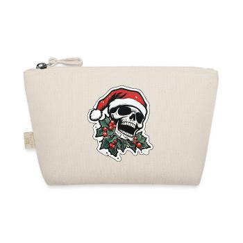 Crâne de Noël crâne père Noël tatouage - Trousse biologique - nature - Devant
