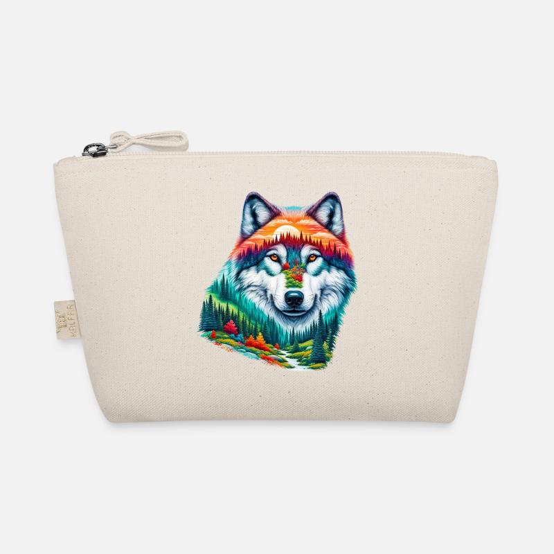 Wolf - Bio-Täschchen - Natur