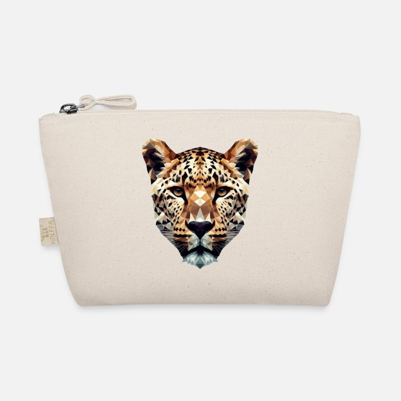 Une tête de léopard dans un style polygonal Trousse biologique