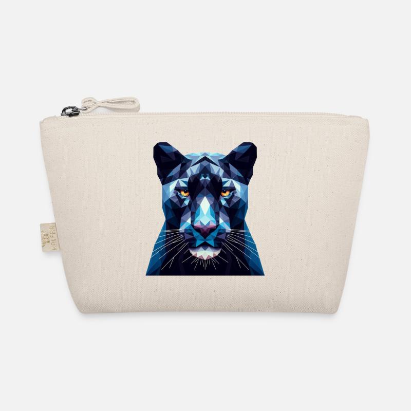 A blue panther in polygon style Organic Pouch