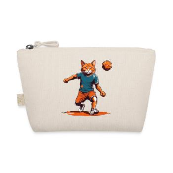 Handball Cat Iconic Streetwear Style - Organic Pouch - nature - Front