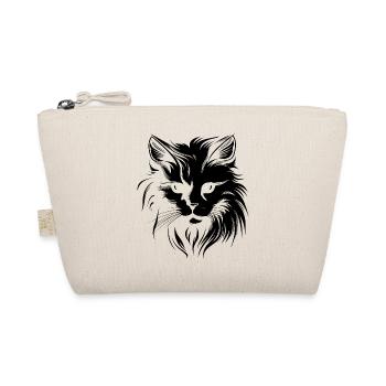 Cat, Cat Motif, Cat Face - Organic Pouch - nature - Front