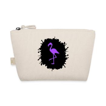 flamingo splatter - Bio-Täschchen - Natur - Vorne