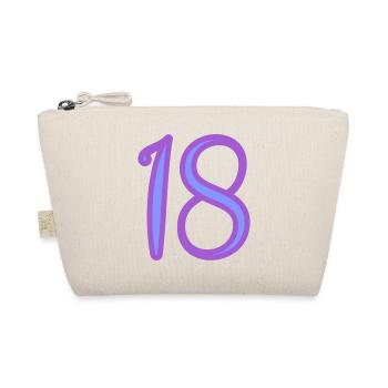 18. 18 YEARS OLD. 18th ANNIVERSARY. BIRTHDAY 18 YEARS. - Organic Pouch - nature - Front