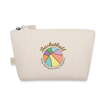 Colorful basketball with lettering - Organic Pouch - nature - Front