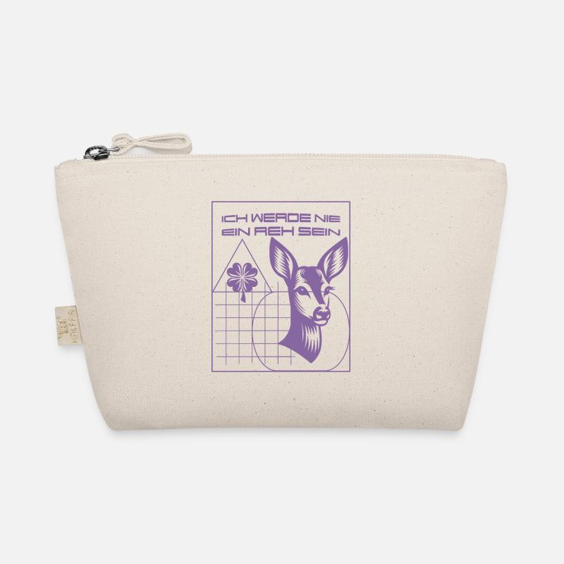 Tier-Design mit Spruch: Ich werde nie ein Reh sein Bio-Täschchen