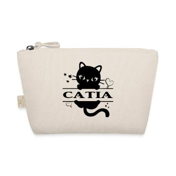t-shirt Catia t-shirt chat Katze chat chat chat - Trousse biologique - nature - Devant