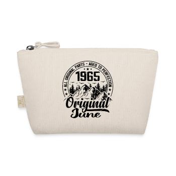 1965 June Original: 59 Years Anniversary Gift - Organic Pouch - nature - Front