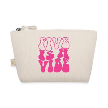 Five Is A Vibe Pink 5 Jahre alte Mädchen 5. Geburtstag - Bio-Täschchen - Natur - Vorne