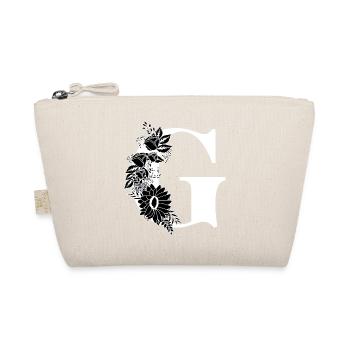 Floral letter g black and white - Organic Pouch - nature - Front