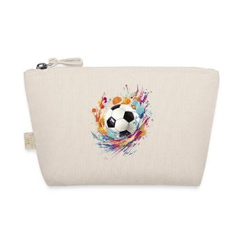 Fussball Splash Fussballfan Fanartikel Geschenk - Bio-Täschchen - Natur - Vorne