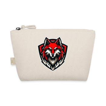 Illustration loup Emblème ROUGE - Trousse biologique - nature - Devant