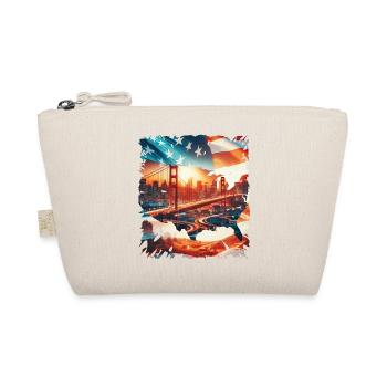 Alles Gute zum 4. Juli Patriot Geschenk USA Amerikanische Flagge - Bio-Täschchen - Natur - Vorne