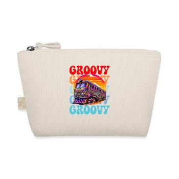 Groovy Psychedelischer Bus - Bio-Täschchen - Natur - Vorne