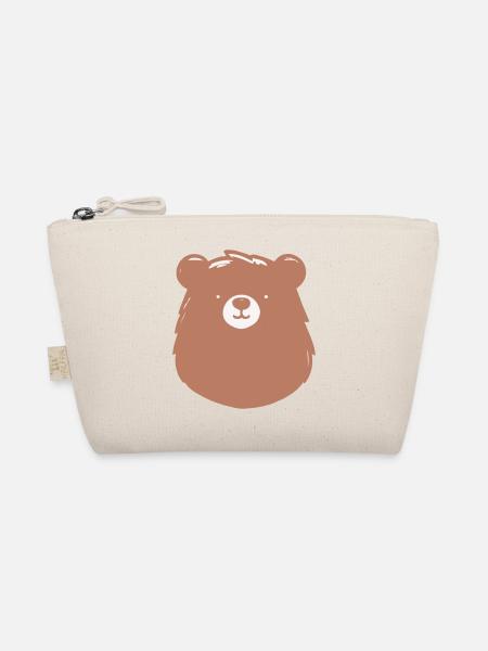 Ours simple dans un manche plat - Trousse biologique - nature - Devant