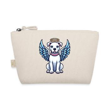 Chien de dessin animé Pitbull Angel mignon avec des ailes - Trousse biologique - nature - Devant