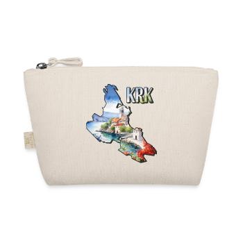 Aquarell Landkarte Krk - Bio-Täschchen - Natur - Vorne
