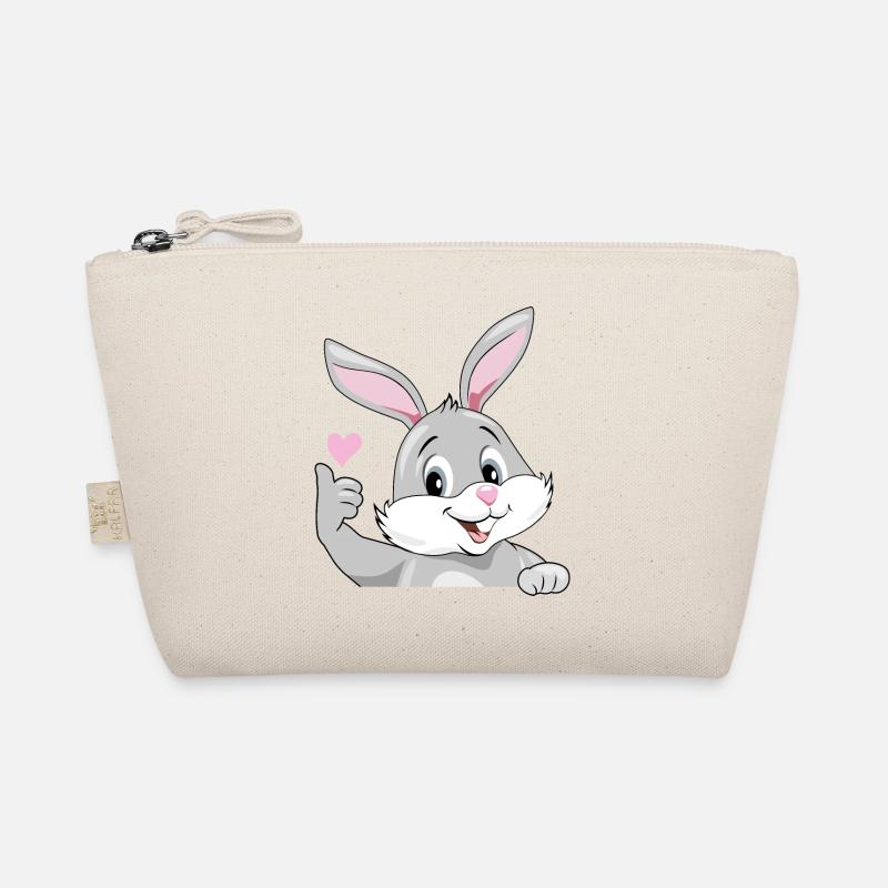 Peeking smiling rabbit Organic Pouch