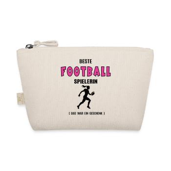 Football Spielerin Beste Footballerin Geburtstag - Bio-Täschchen - Natur - Vorne