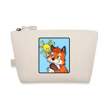 Witziger Comic Fuchs mit Idee & vermitzten Grinsen - Bio-Täschchen - Natur - Vorne