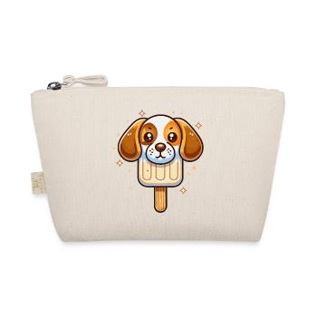 Cute Beagle Dog Ice Cream Motif for Summer - Organic Pouch - nature - Front
